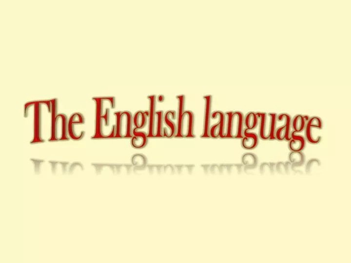 the english language