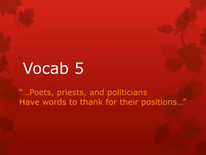 vocab 5