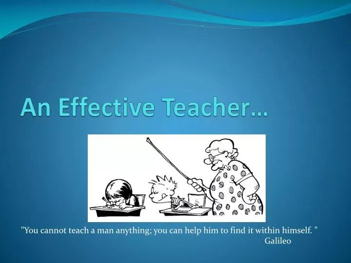 an effective teacher