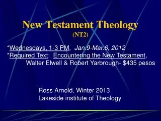 New Testament Theology (NT2)