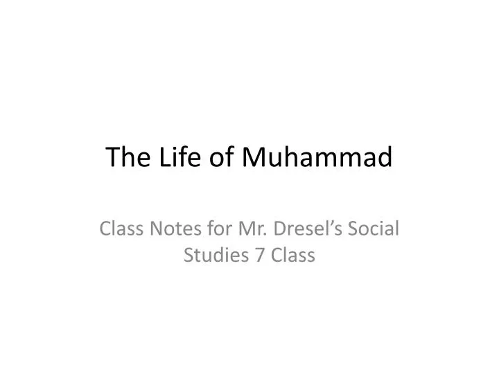 the life of muhammad