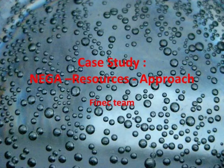 case study nega resources approach