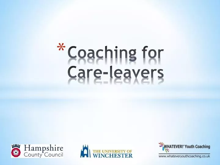 coaching for care leavers