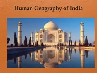 Human Geography of India