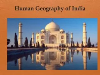 human geography of india