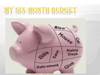 My Six-Month Budget