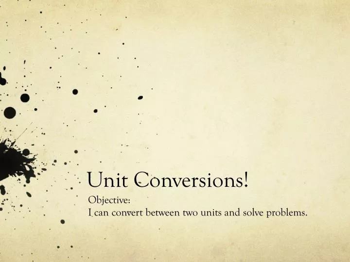 unit conversions