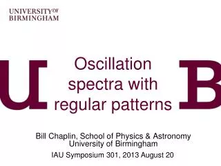 Oscillation spectra with regular patterns