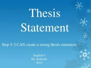 thesis statement