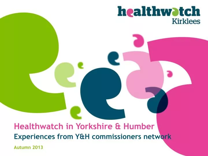 healthwatch in yorkshire humber