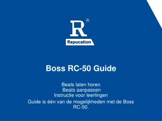 Boss RC-50 Guide