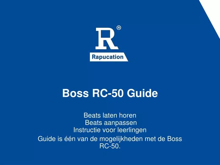 boss rc 50 guide