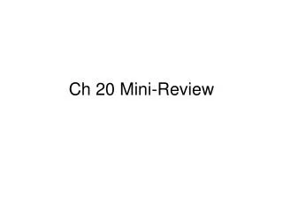 ch 20 mini review