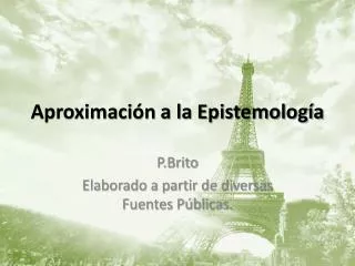 aproximaci n a la epistemolog a