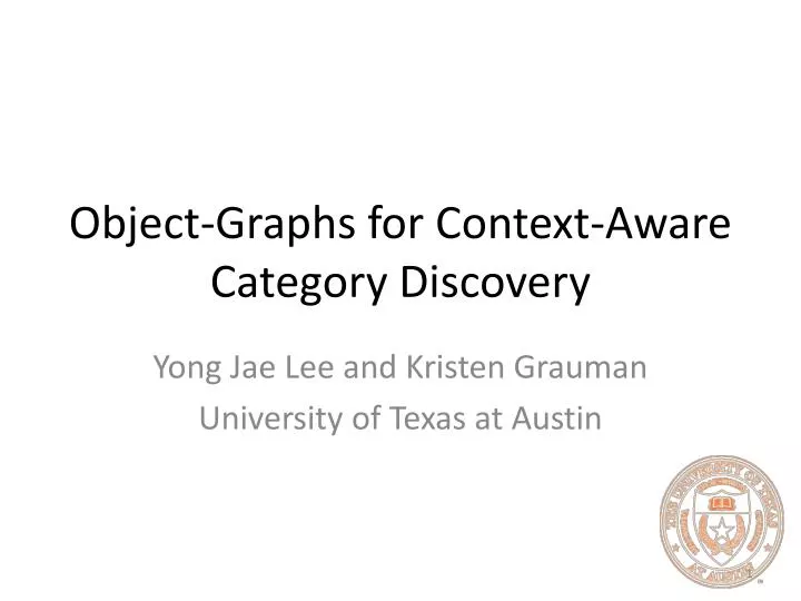 object graphs for context aware category discovery