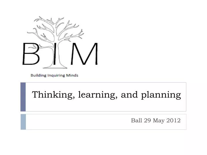 thinking learning and planning