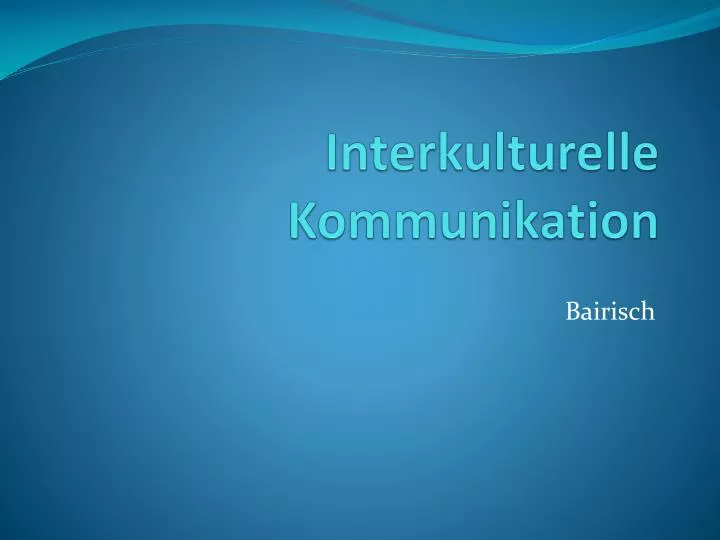 interkulturelle kommunikation