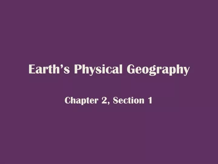 earth s physical geography