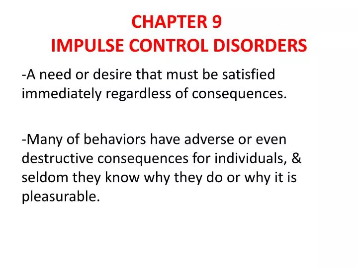chapter 9 impulse control disorders