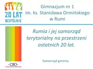 Gimnazjum nr 1 im. ks. Stanisława Ormińskiego w Rumi
