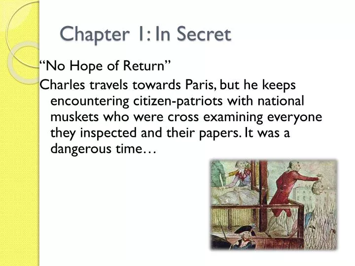 chapter 1 in secret