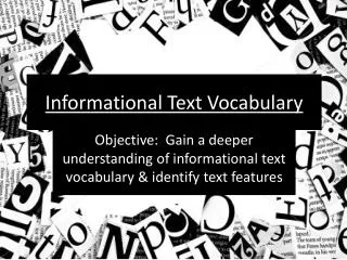 Informational Text Vocabulary