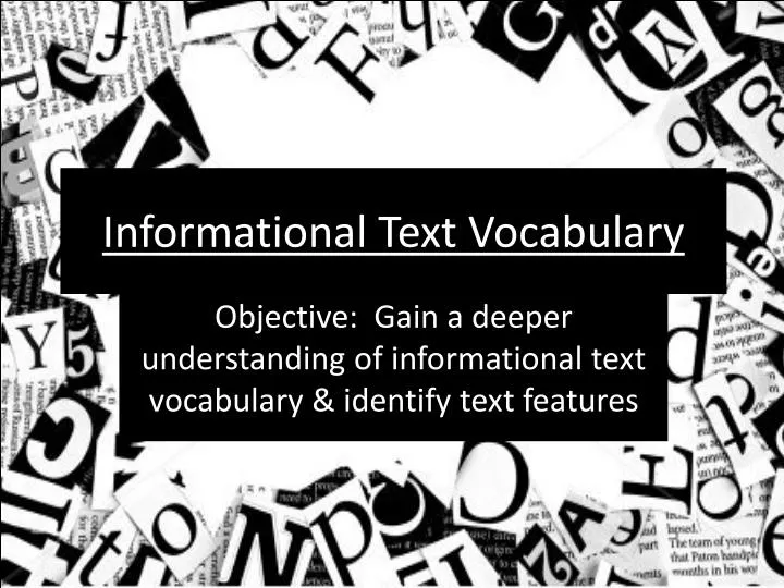 informational text vocabulary