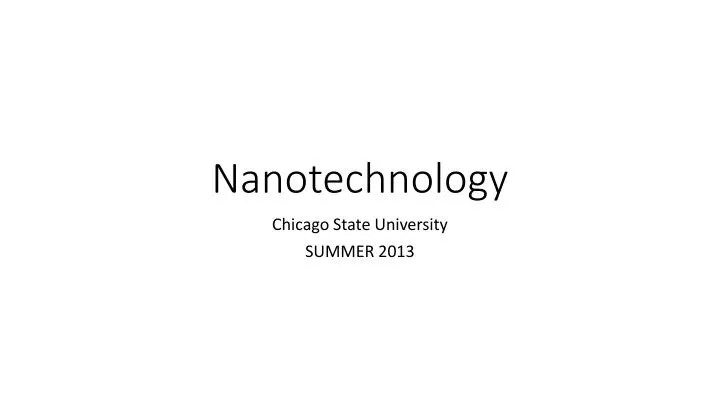 nanotechnology