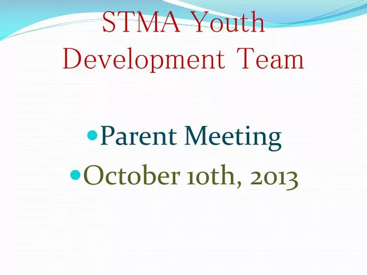stma youth development team