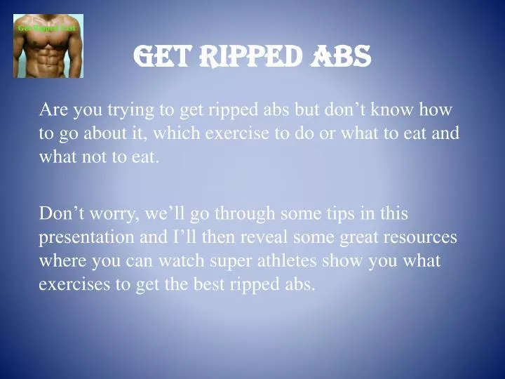 get ripped abs
