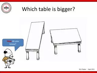 Which table is bigger?