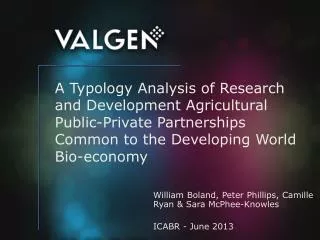William Boland, Peter Phillips, Camille Ryan &amp; Sara McPhee-Knowles ICABR - June 2013