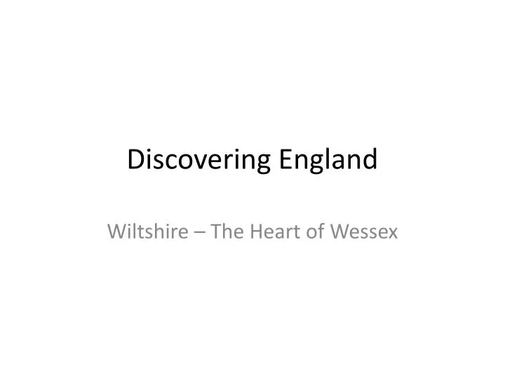 discovering england