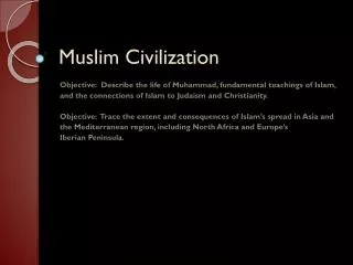 Muslim Civilization