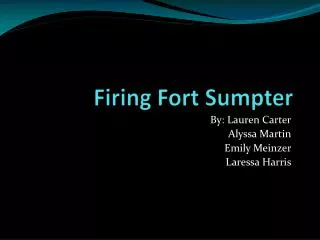 Firing Fort Sumpter