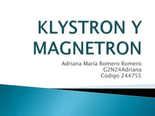 klystron y magnetron