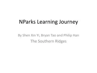 NParks Learning Journey