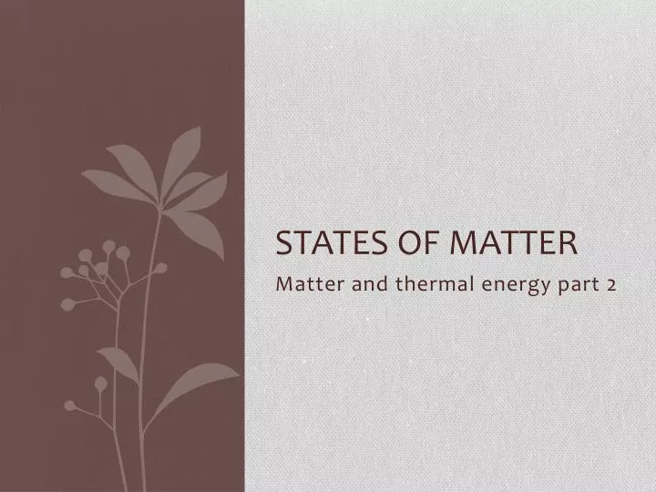 states of matter