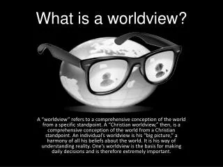 What is a worldview?