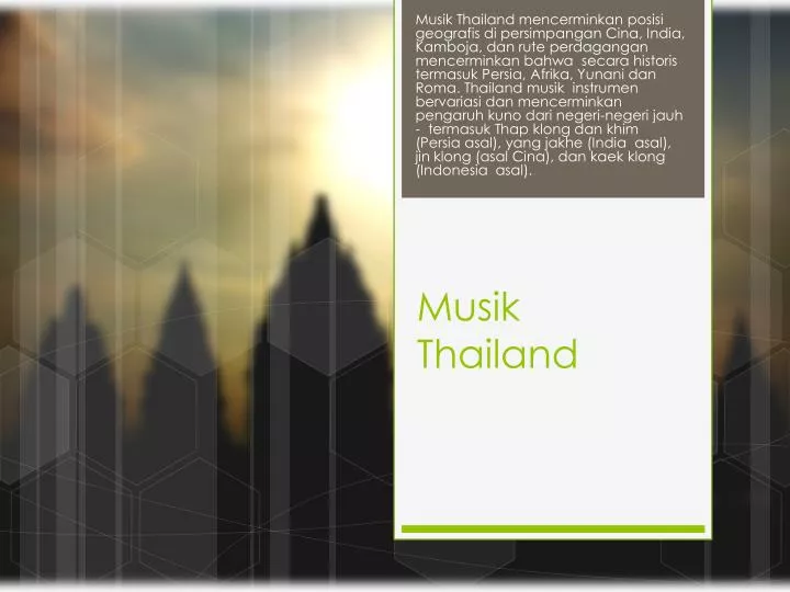 musik thailand