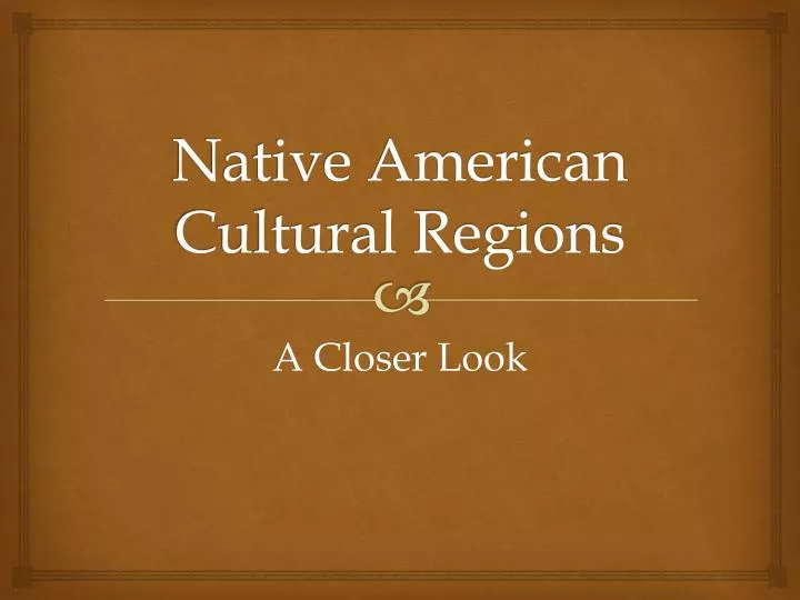 native american cultural regions