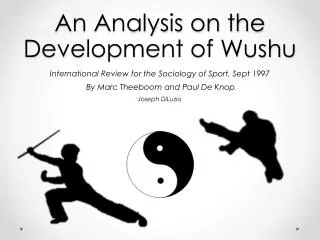 An Analysis on the Development of Wushu