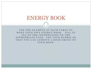 ENERGY BOOK