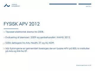 fysisk apv 2012