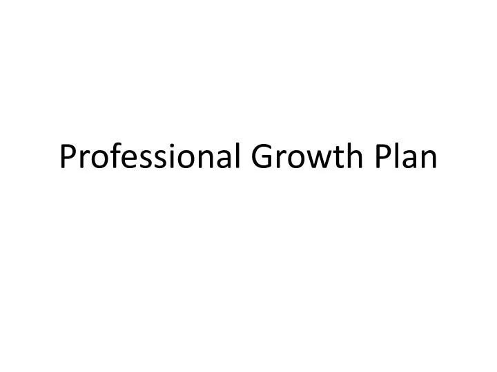 professional growth plan