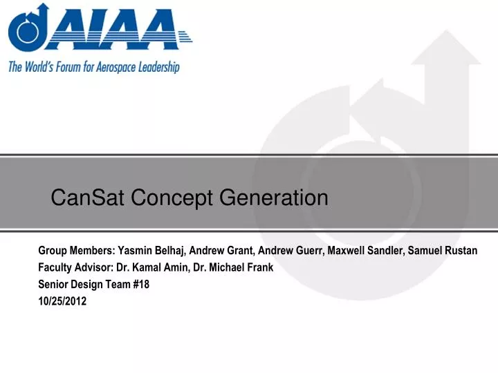 cansat concept generation