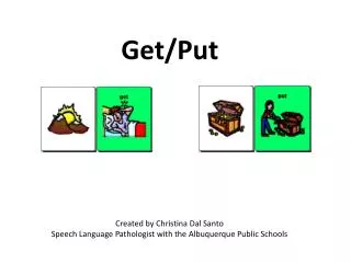 Created by Christina Dal Santo Speech Language Pathologist with the Albuquerque Public Schools