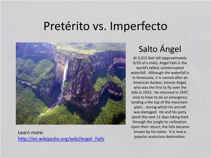 pret rito vs imperfecto