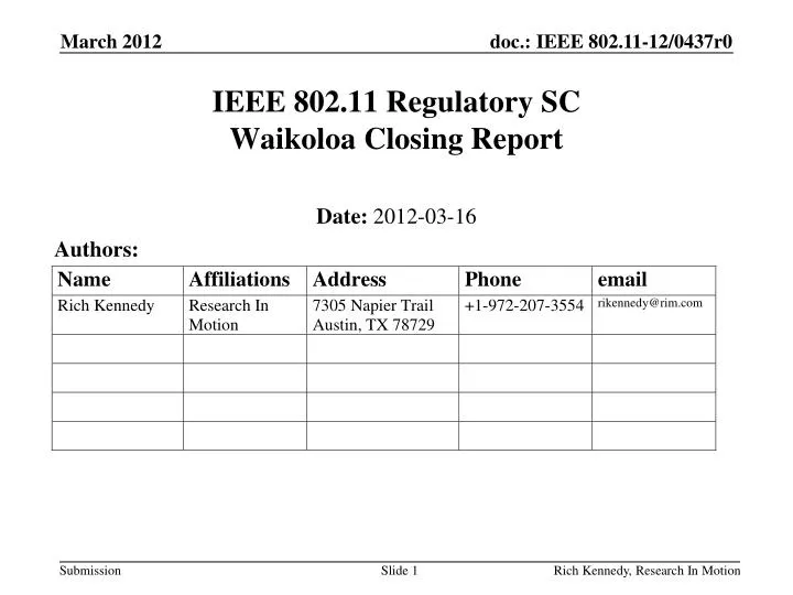 ieee 802 11 regulatory sc waikoloa closing report