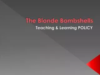 The Blonde Bombshells